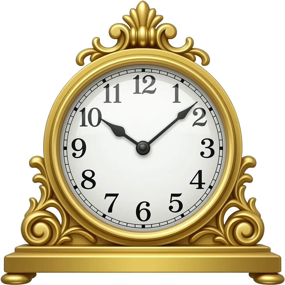 mantel clock emoji