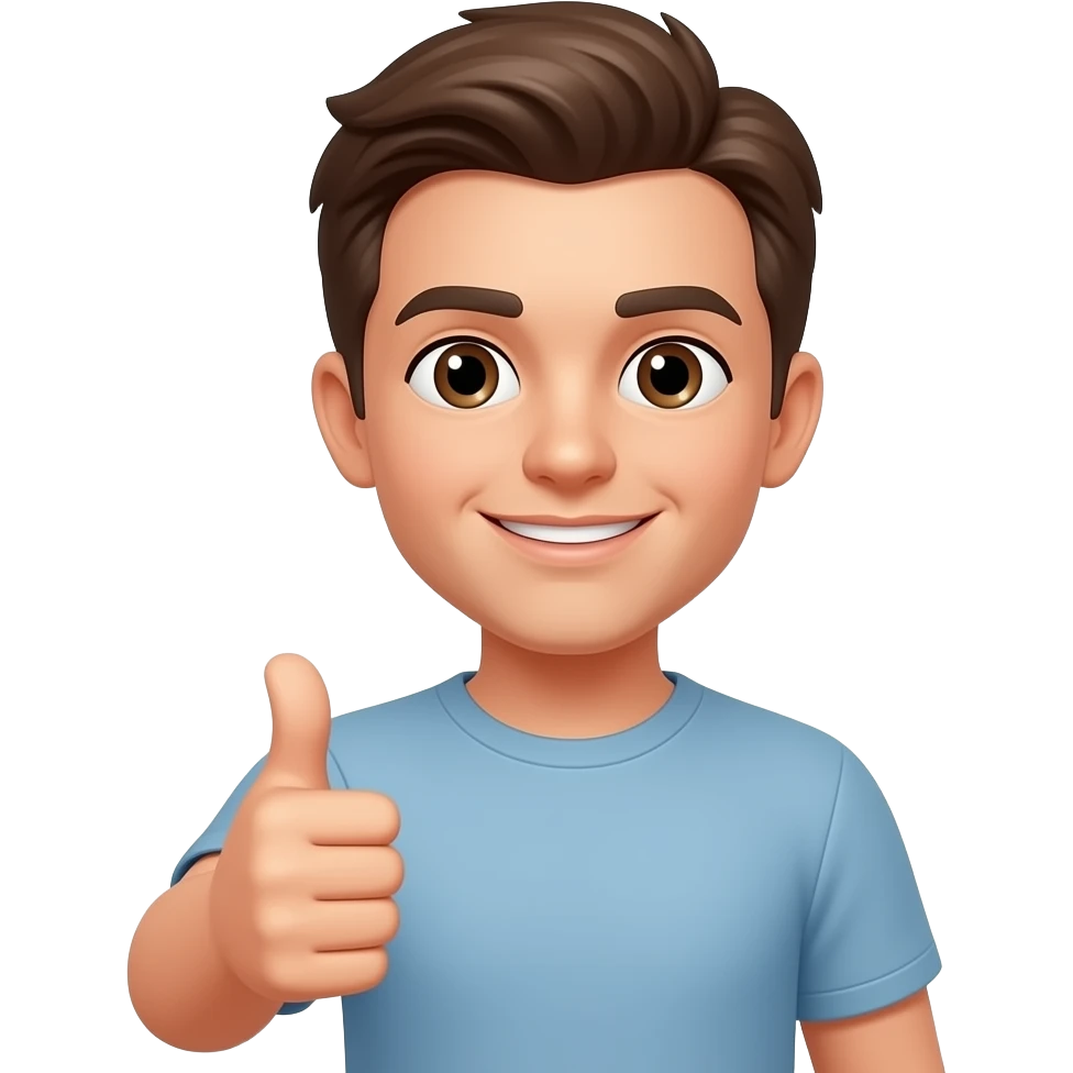 persona con pulgares arriba blanca emoji