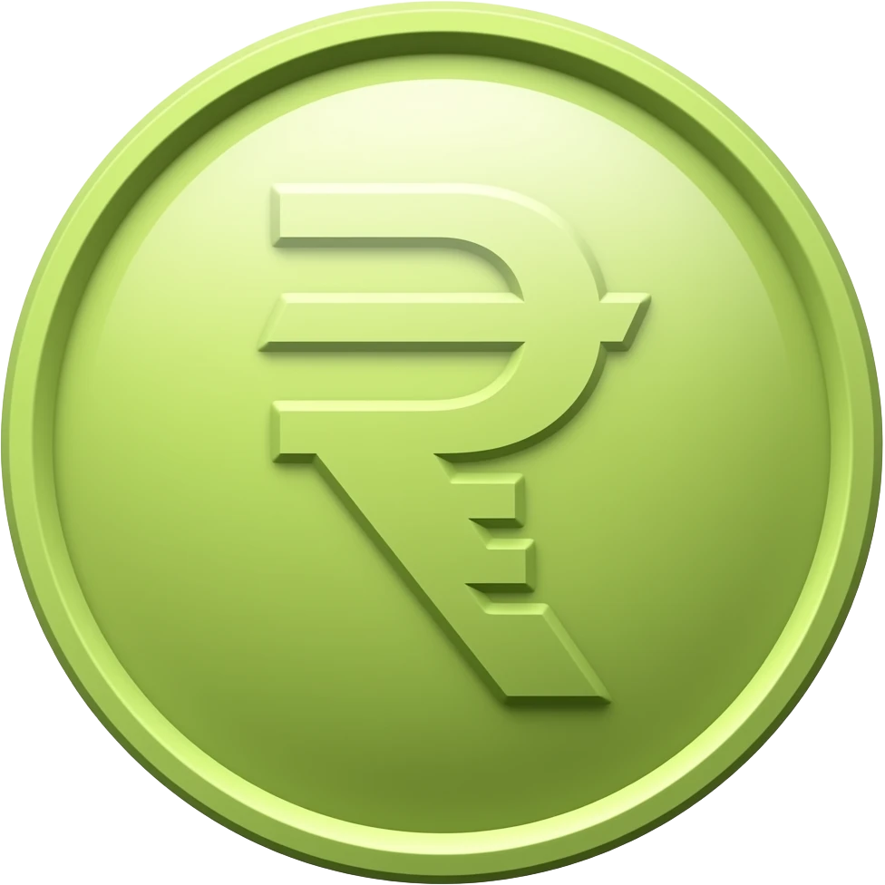 emerald rupee emoji