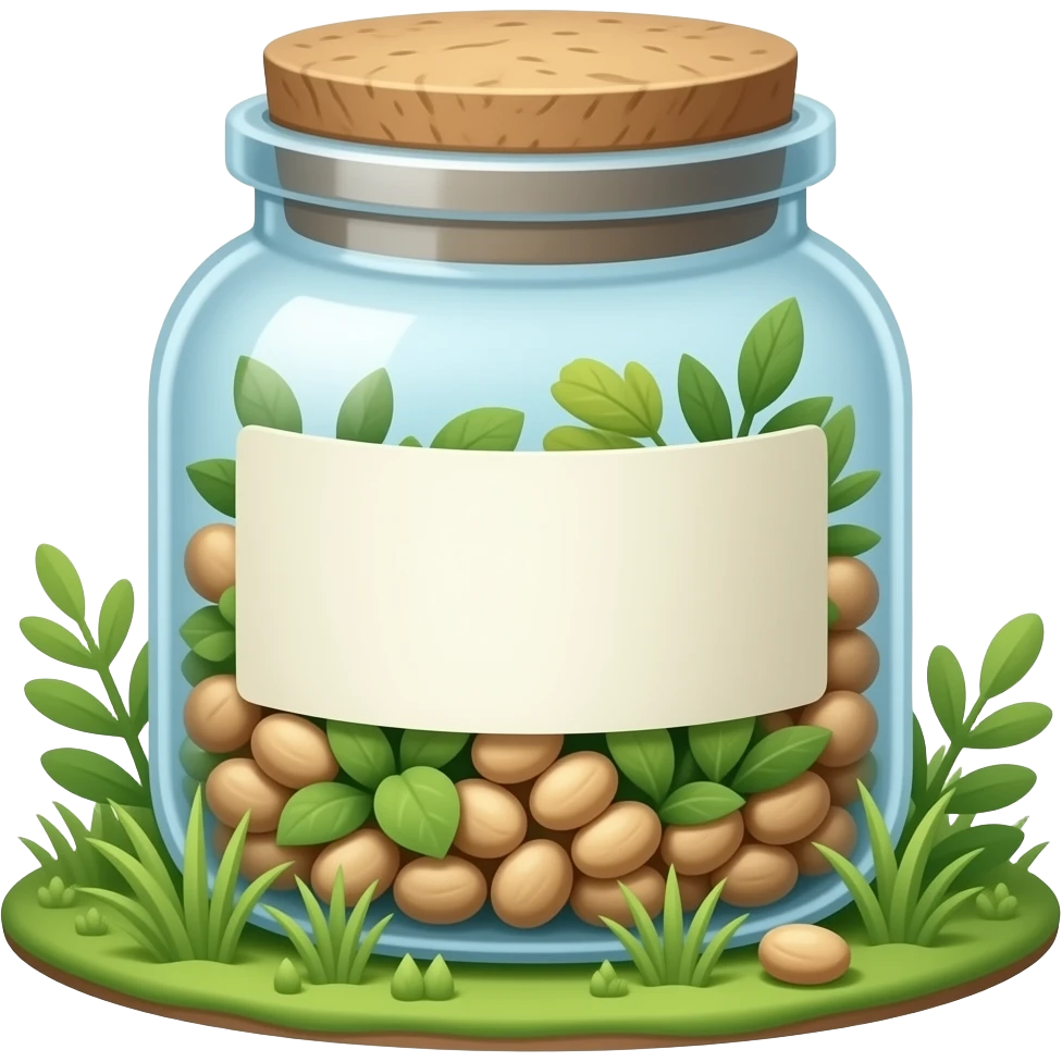 medicine with plants outside the jar emoji
