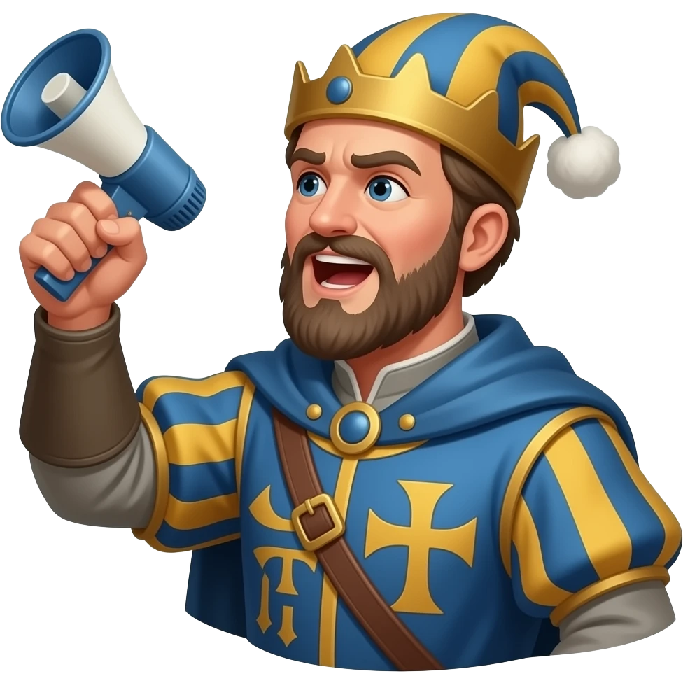 20. Medieval Town Crier     Old-fashioned village announcer dramatically starting the day. shoulder shot, face pic emoji