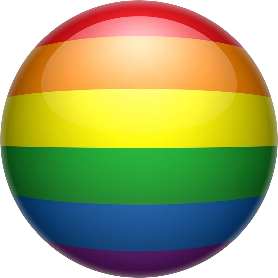 Rainbow🔴🟠🟡🟢🔵🩵🟣🩷 ball emoji
