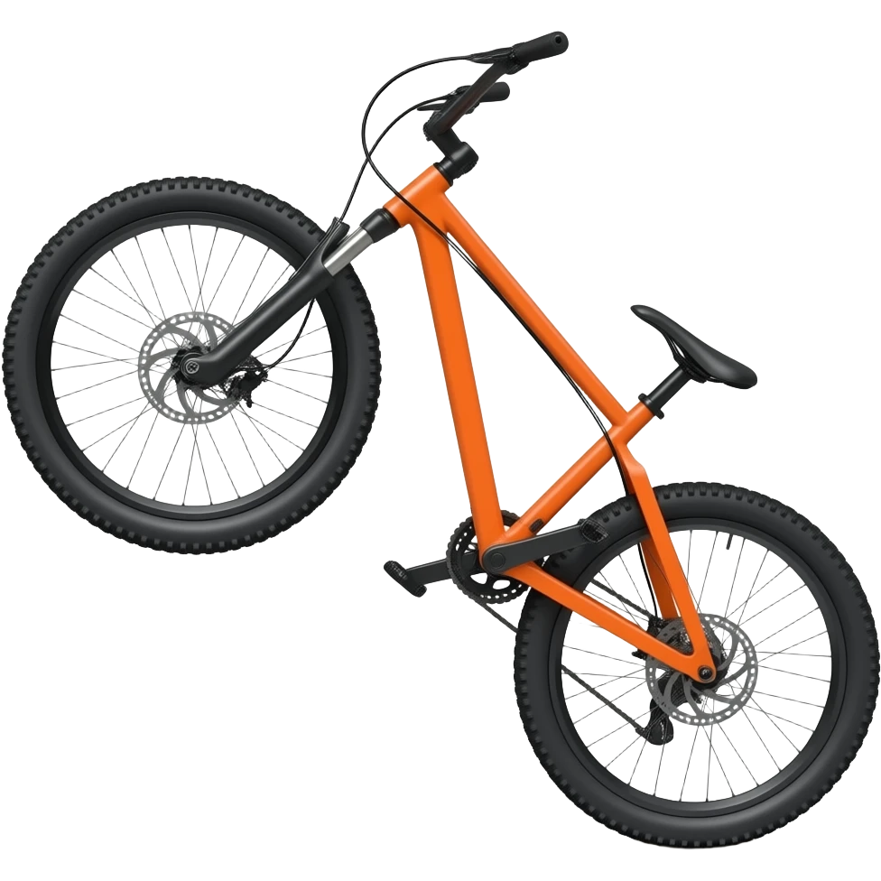 Orange Dirt bike wheelie emoji