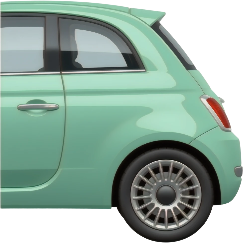 mint green fiat 500 twinair sideview emoji