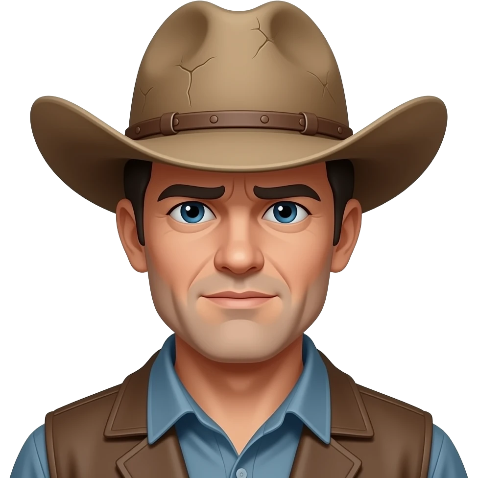 sad cowboy emoji