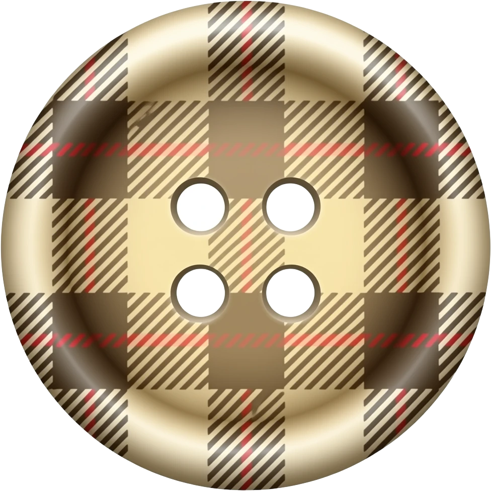 Plaid four holed button emoji