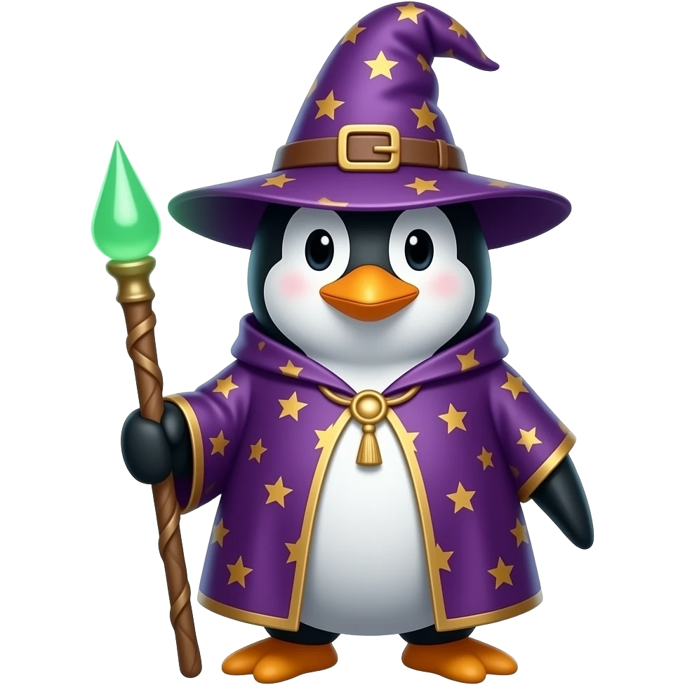 Penguin Wizard emoji