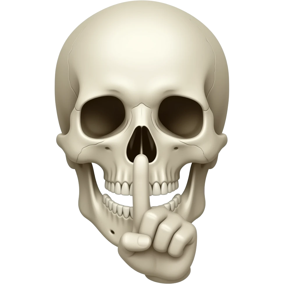 💀🤫 emoji