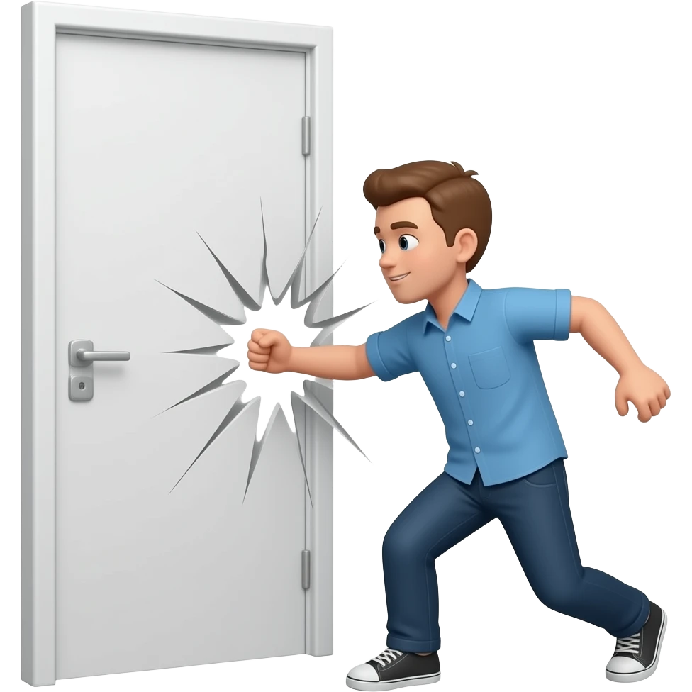 choque de pessoa com porta emoji