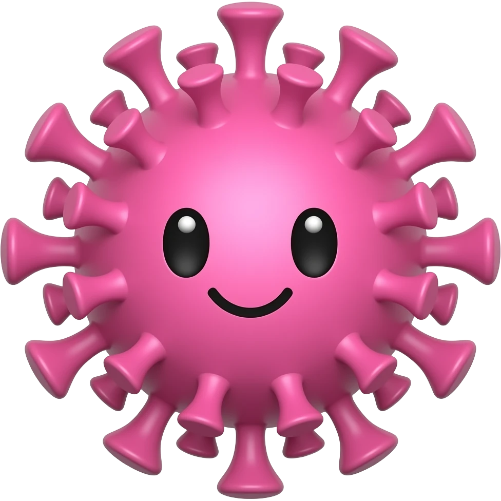 cute pink simple VIRUS emoji