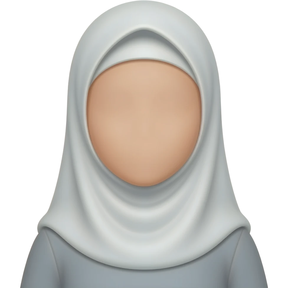 Emoji premium paket muslim gl no face white hijabm emoji