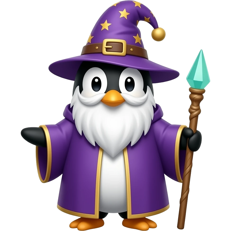 Penguin Wizard emoji