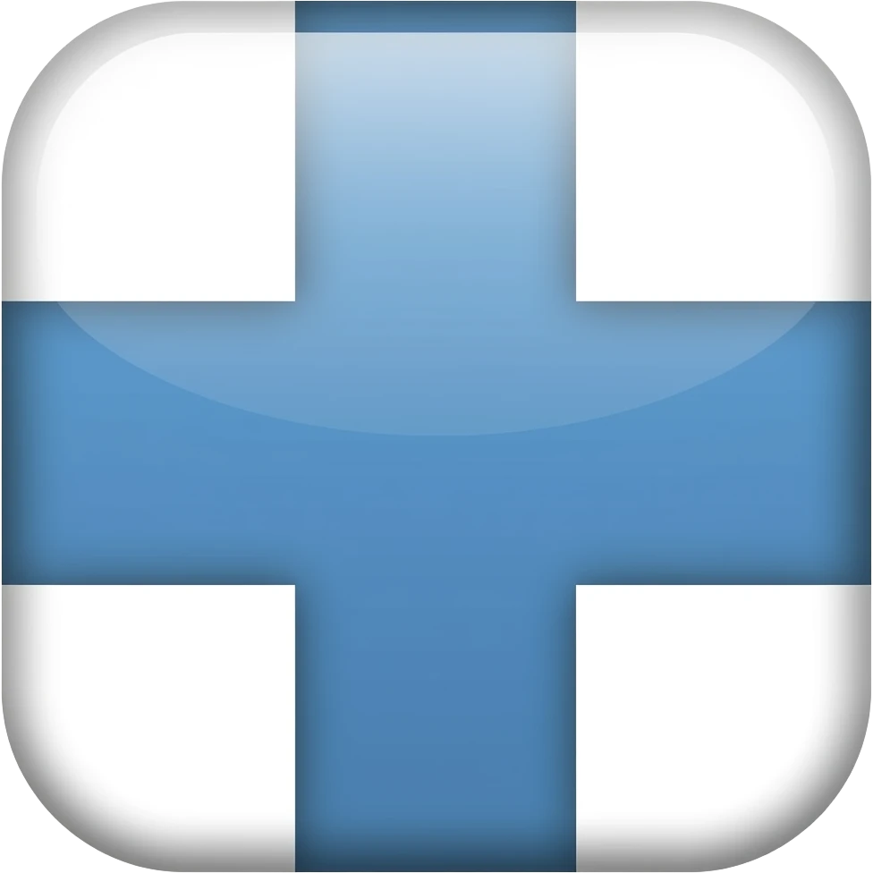 Blue cross emoji