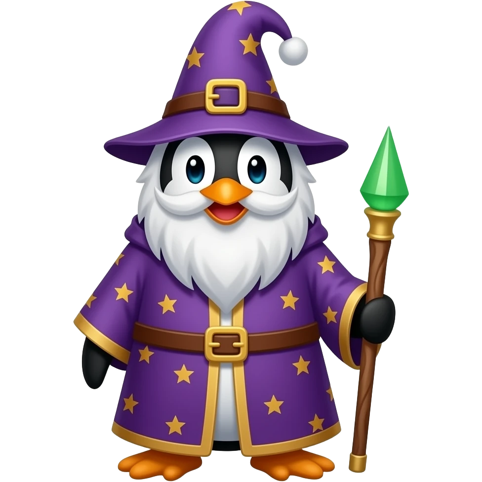 Penguin Wizard emoji