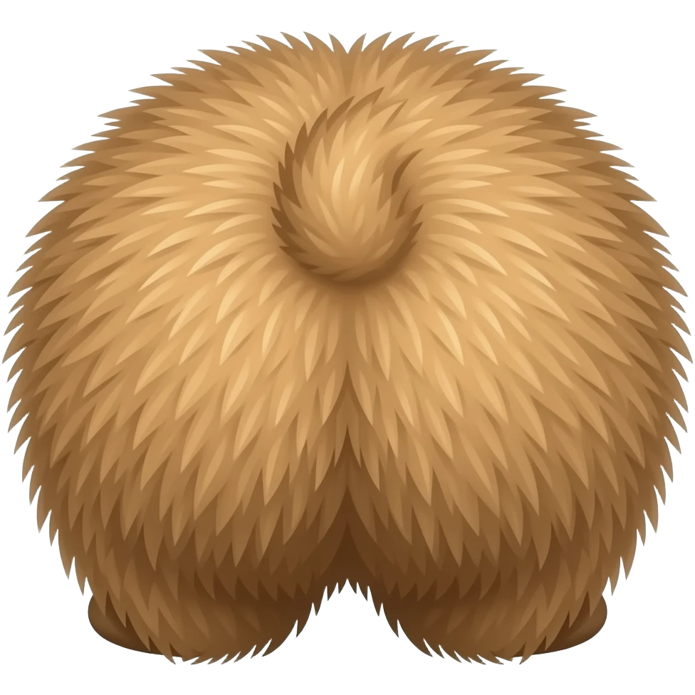 اريد ايموجي شعر مؤخرة emoji
