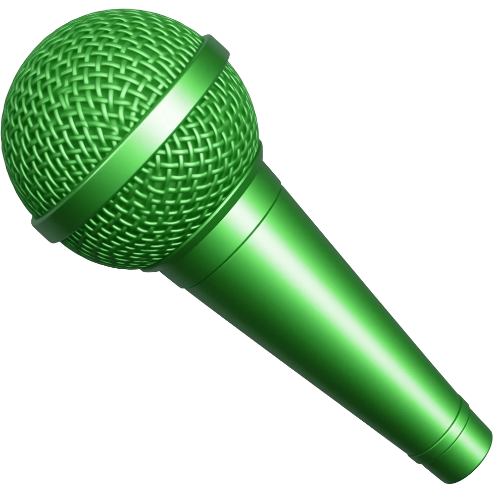 neon green microphone emoji