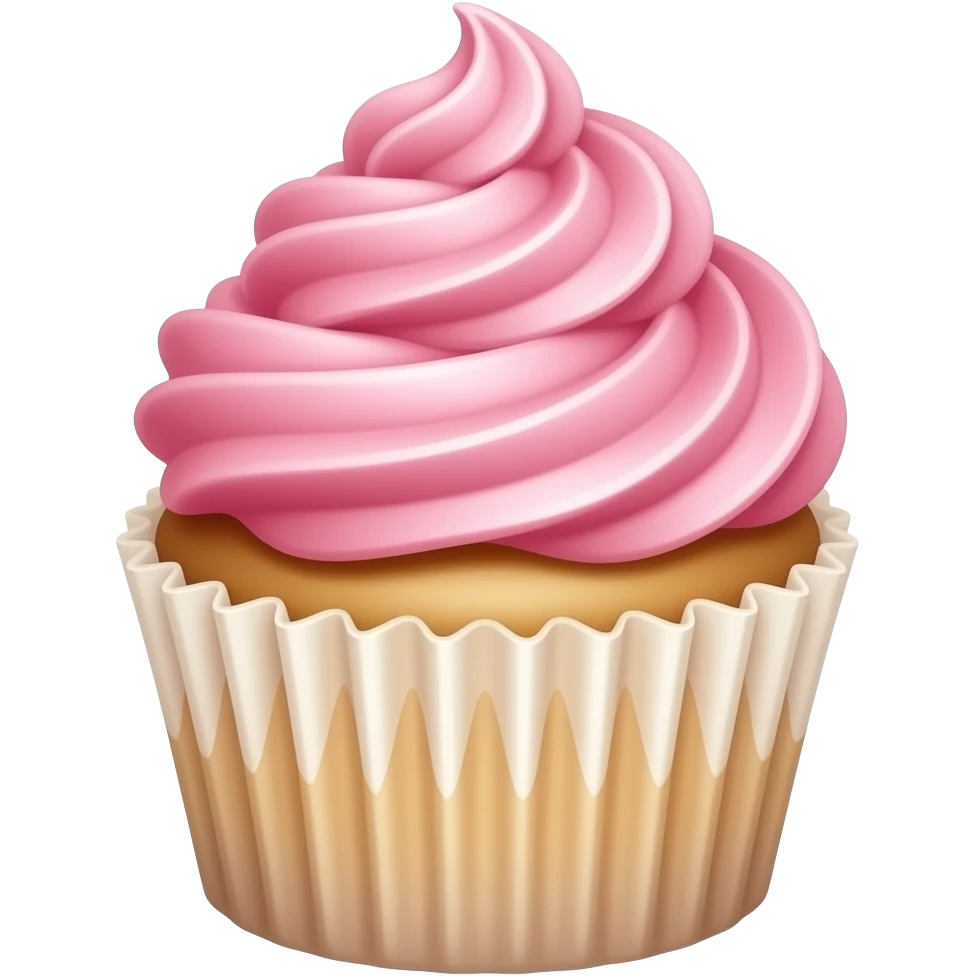 Cupcake with pink icing emoji