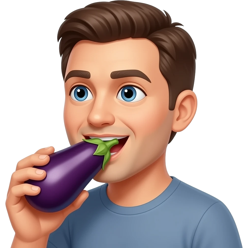Suck eggplant emoji