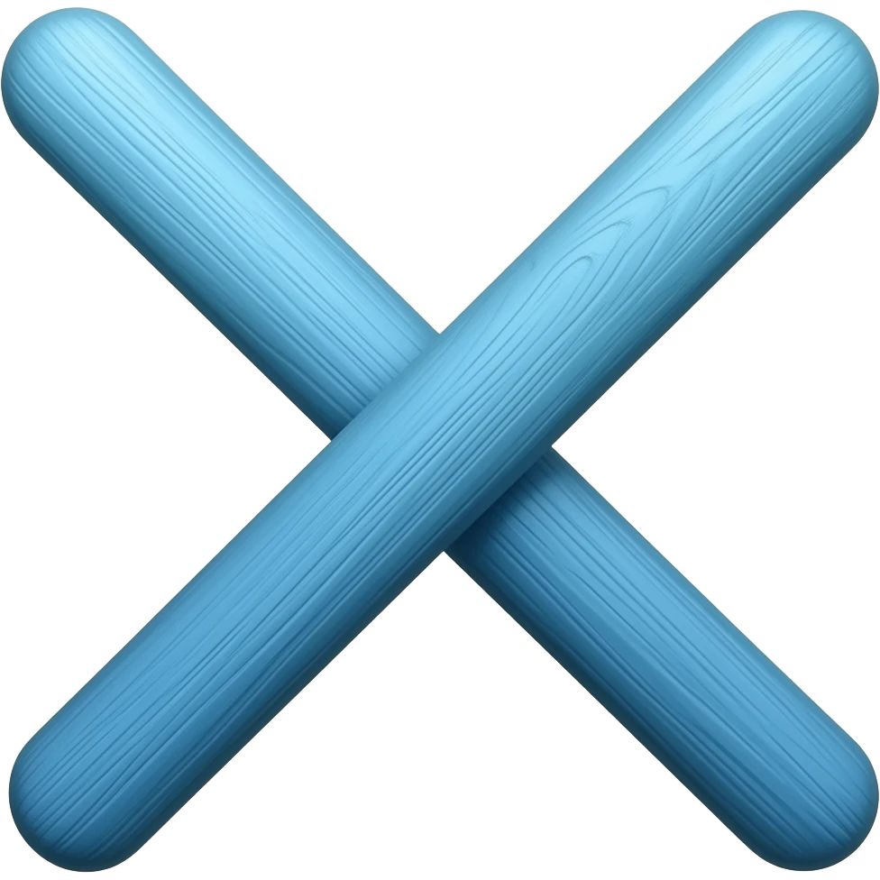 Blue stick emoji