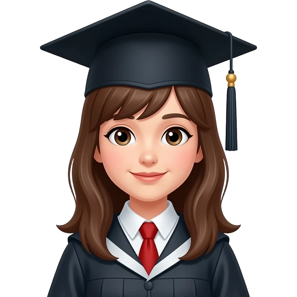 Graduating girl emoji