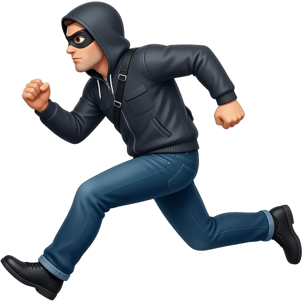 robber running emoji