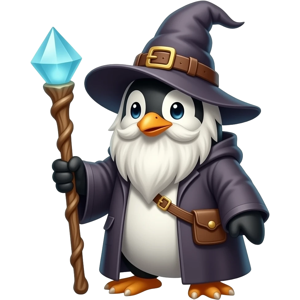 Penguin Wizard emoji