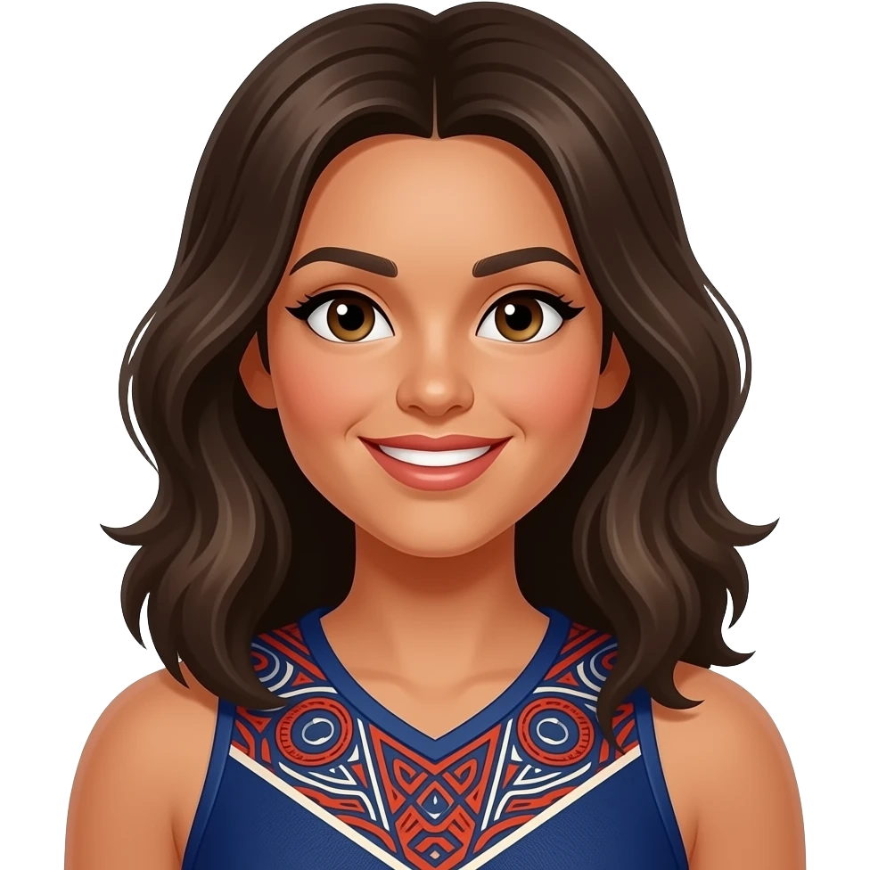 Māori sportswoman with a spicy night life emoji