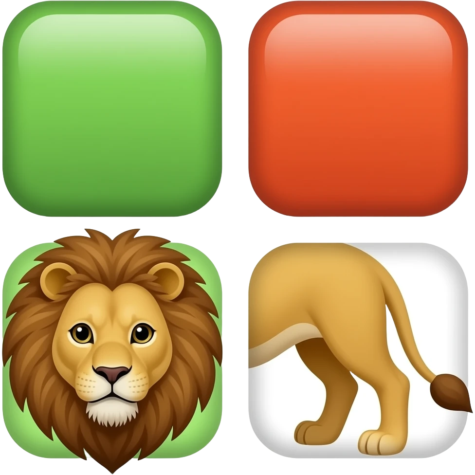 🟩🟥⬜🦁 emoji