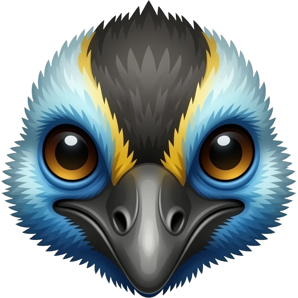 cassowary head emoji