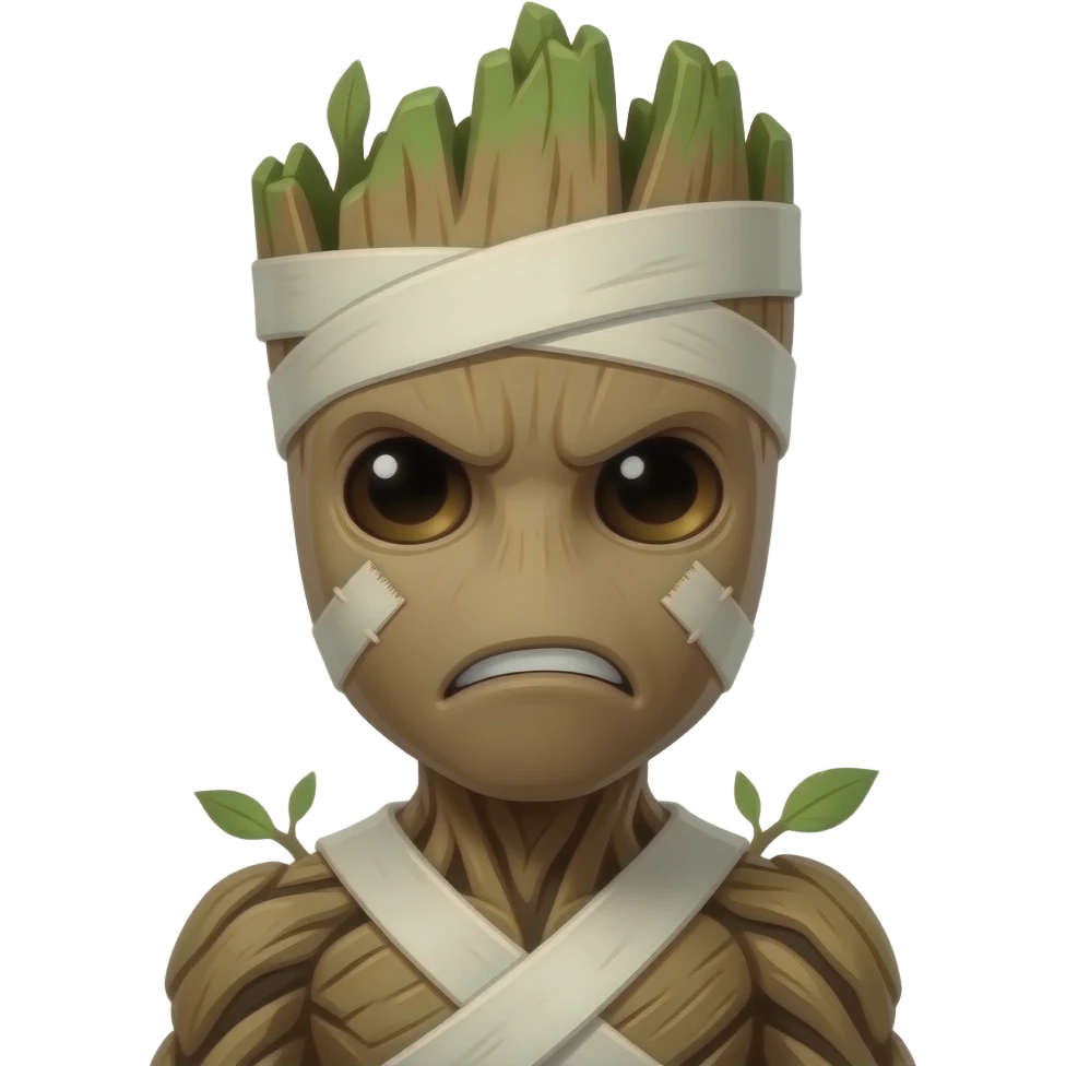 I am groot 😡🤕 emoji