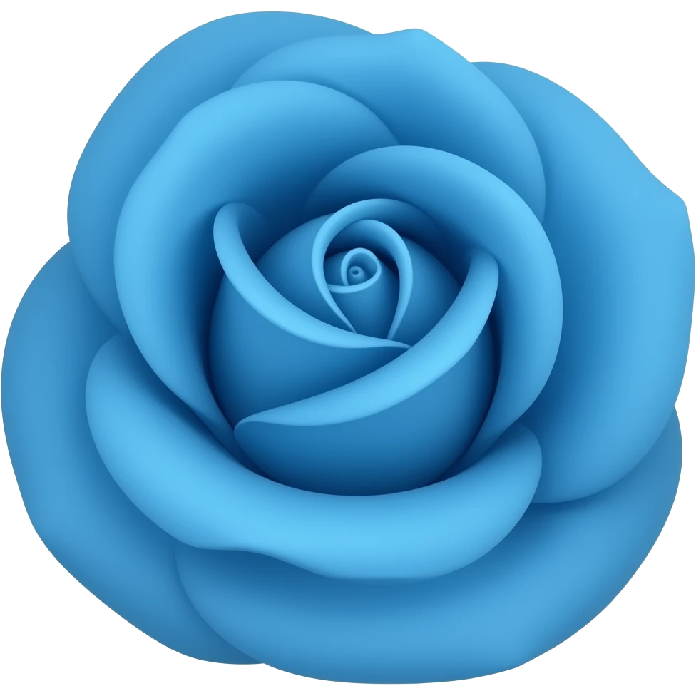 Simple blue rose emoji