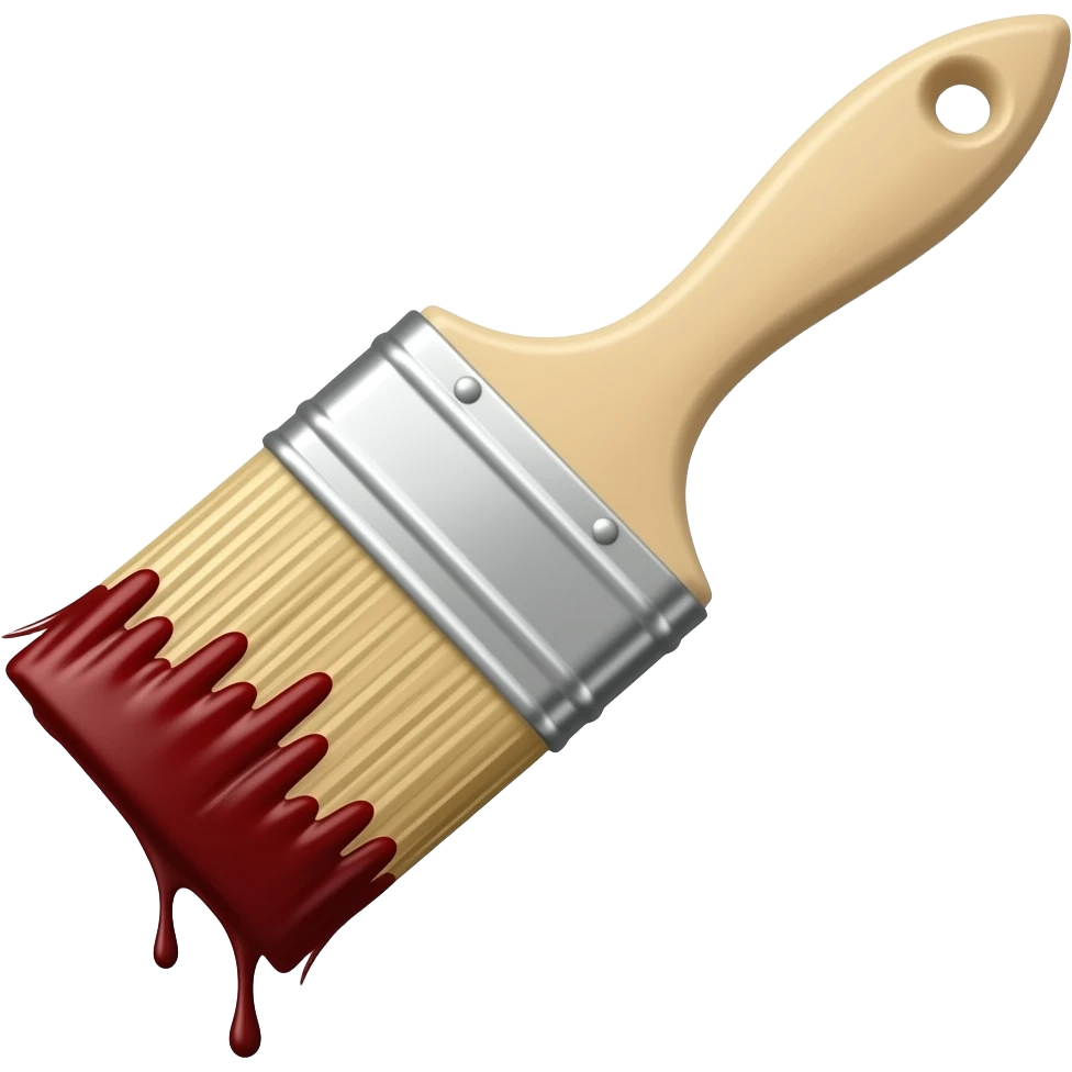 Paint brush dripping blood emoji