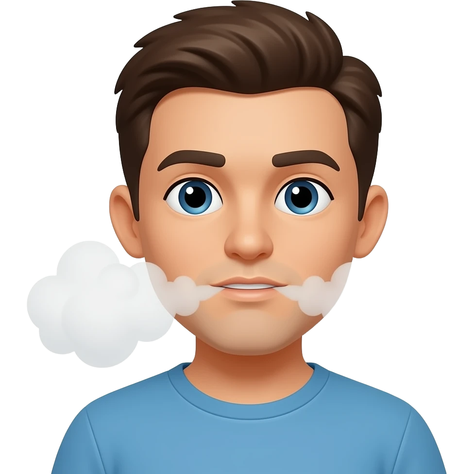 exhale emoji