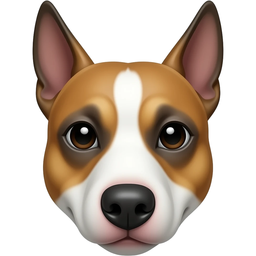 head of a bull terrier dog emoji