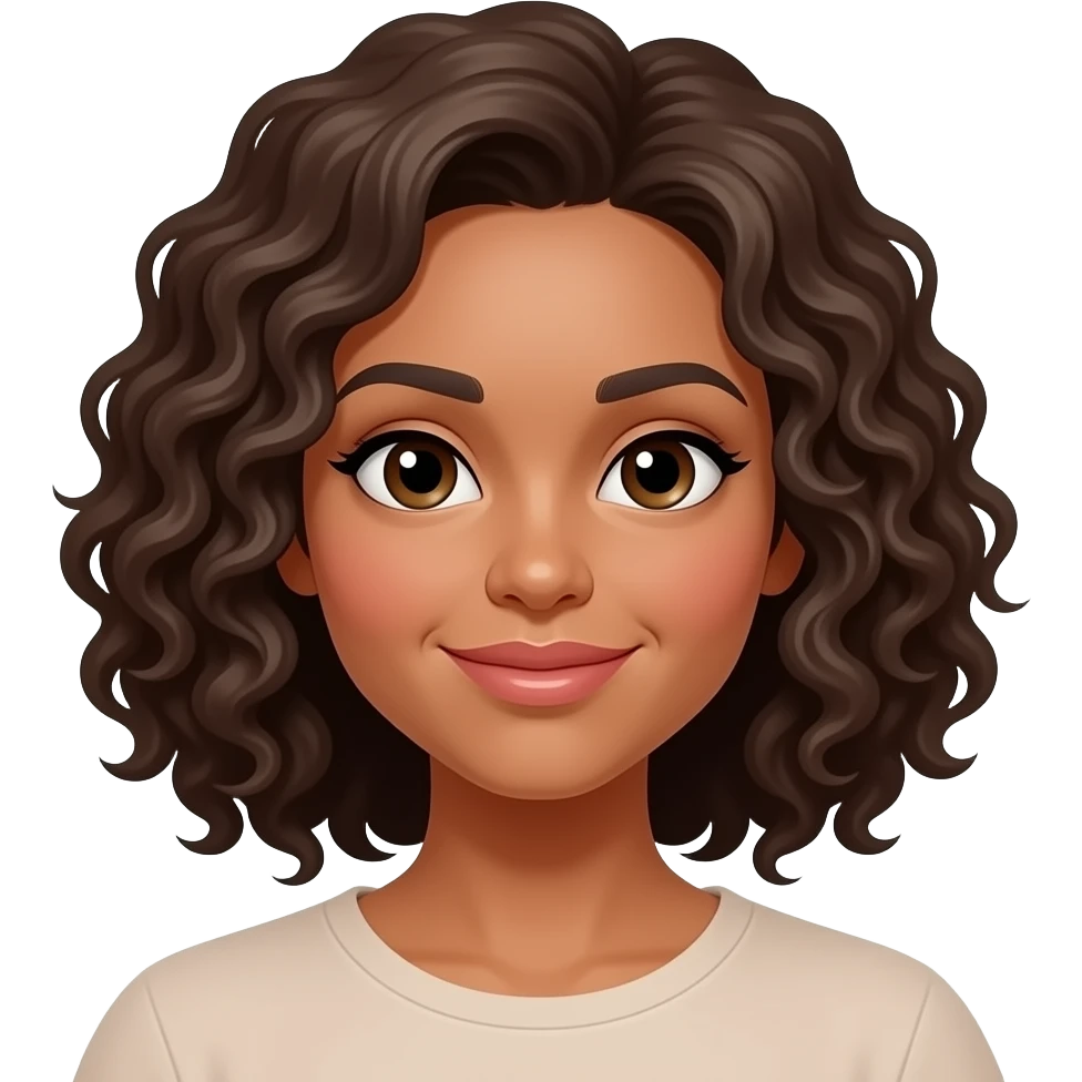 1 mujer crespa emoji