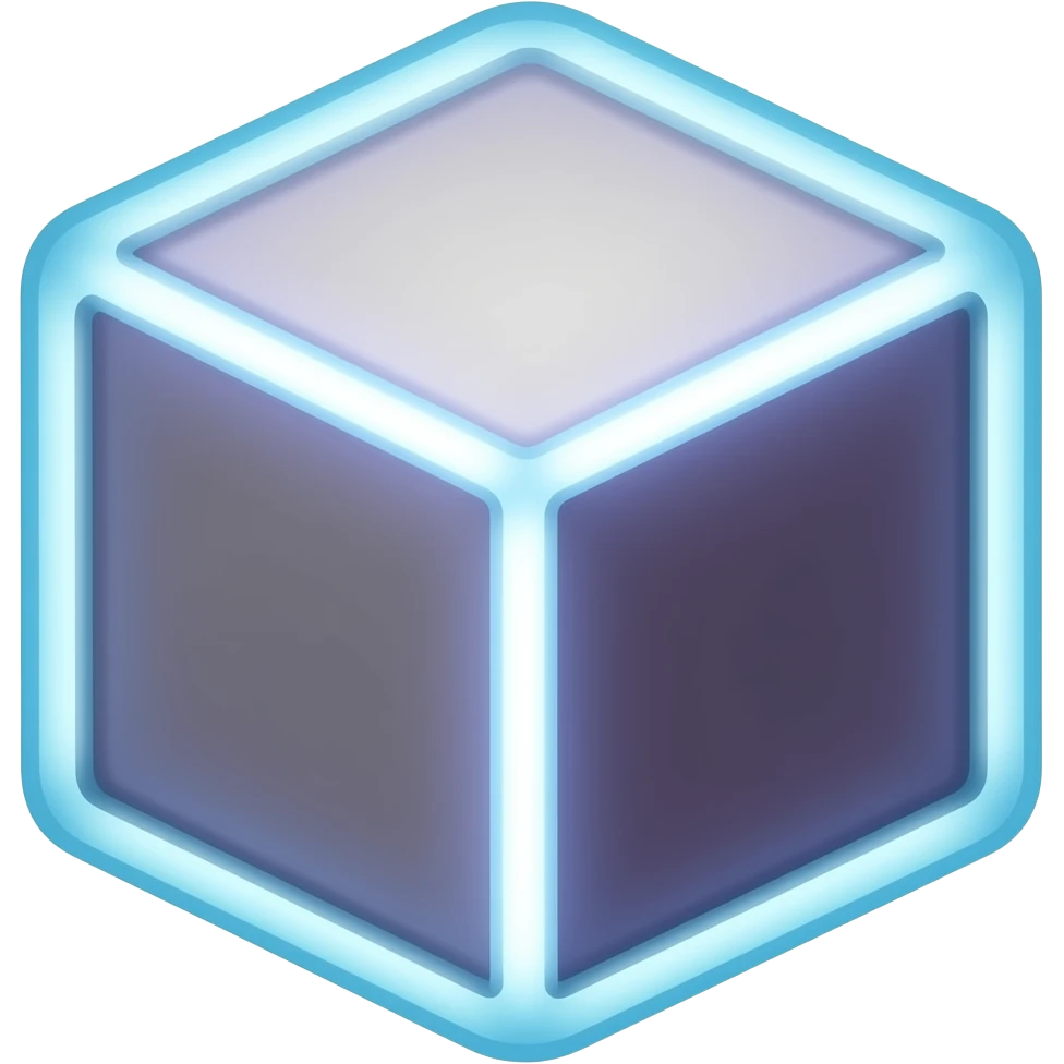 Neon block emoji