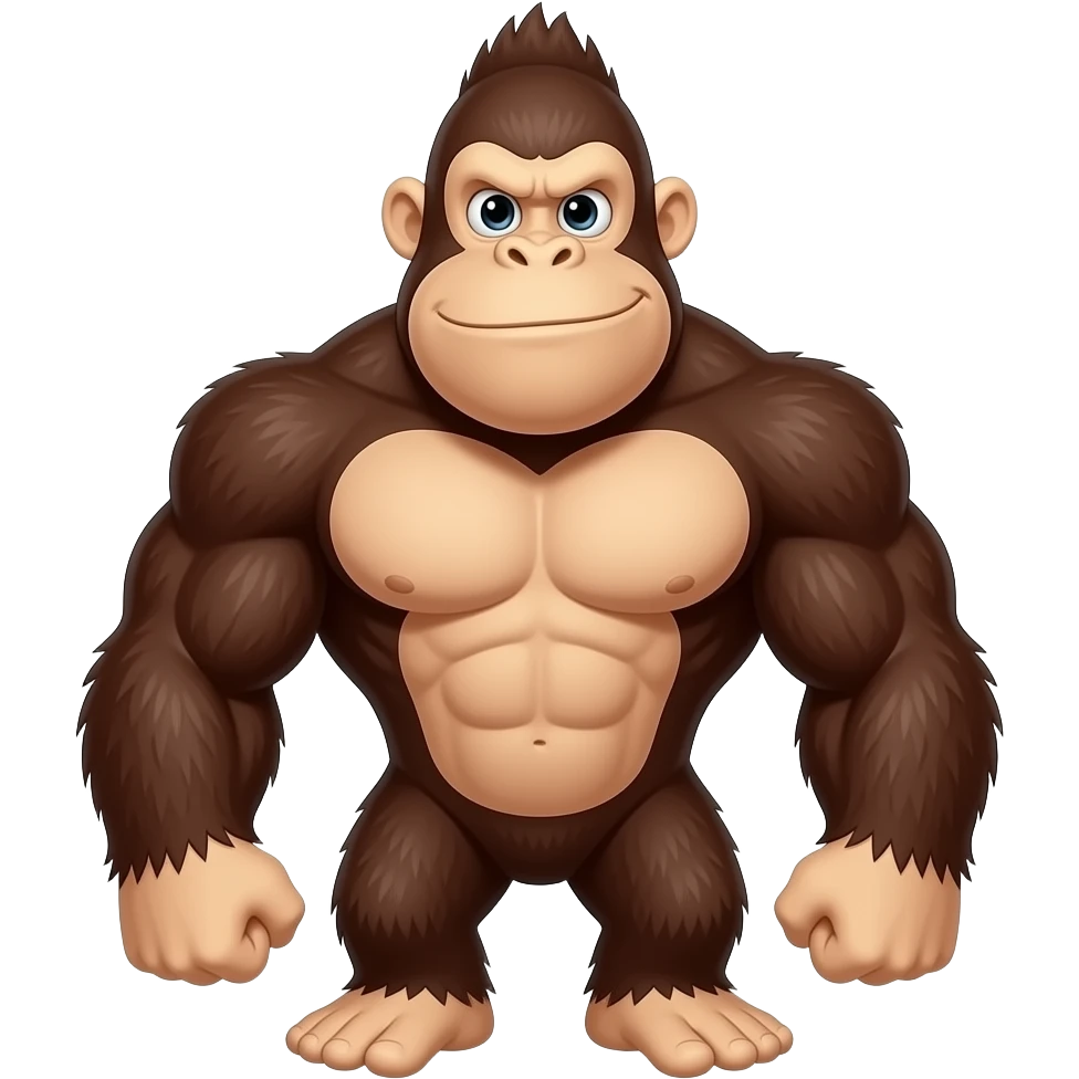 Make donkey kong with musles emoji