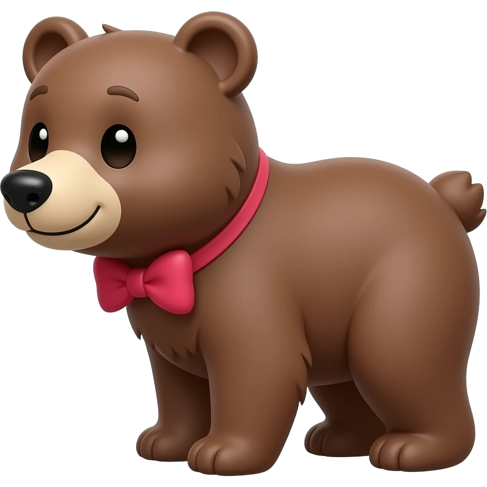 หมีสีน้ำตาลติดโบว์ emoji