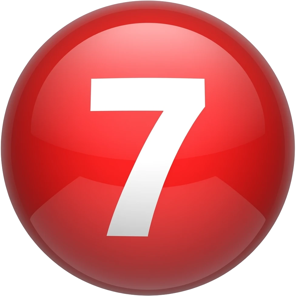 bola 7 toda vermelha para emoji emoji