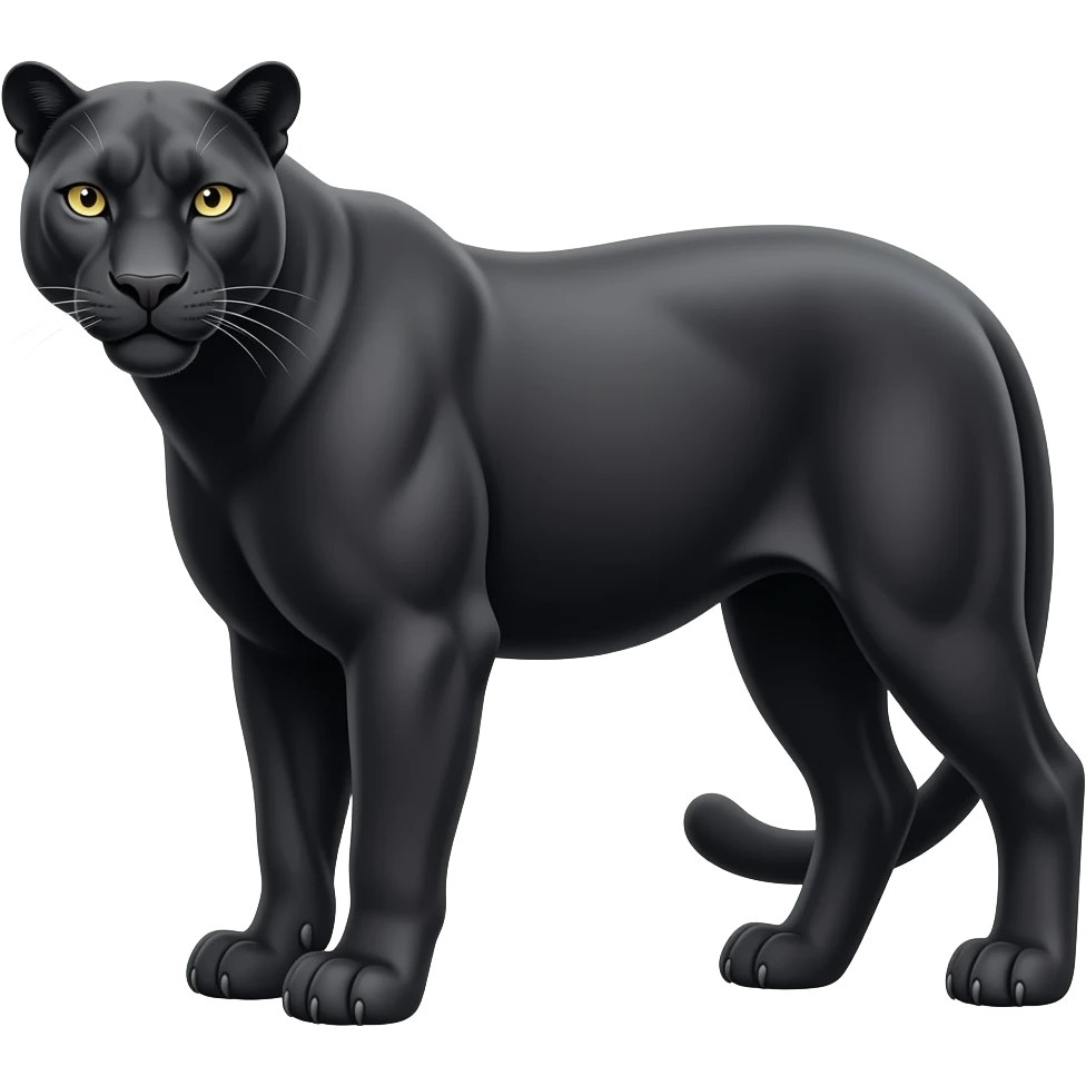 black puma emoji