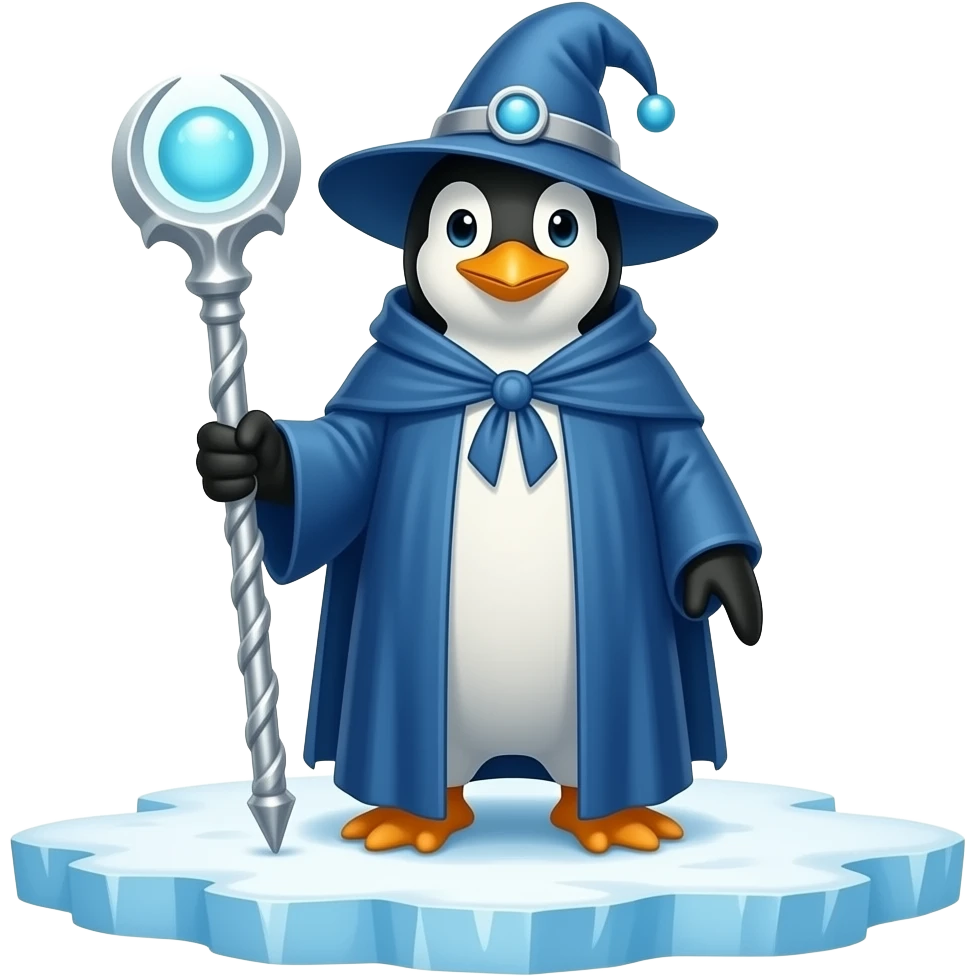Penguin Wizard emoji