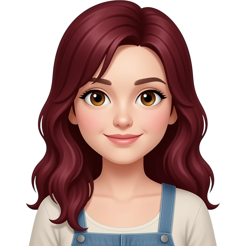 Dark red hair girl shrug emoji