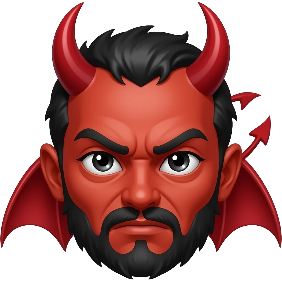 Super evil devil emoji, iOS style emoji