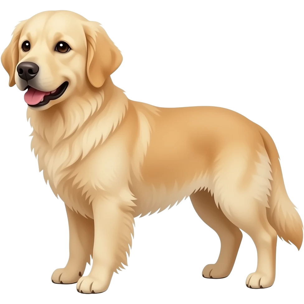 white english cream golden retriever emoji