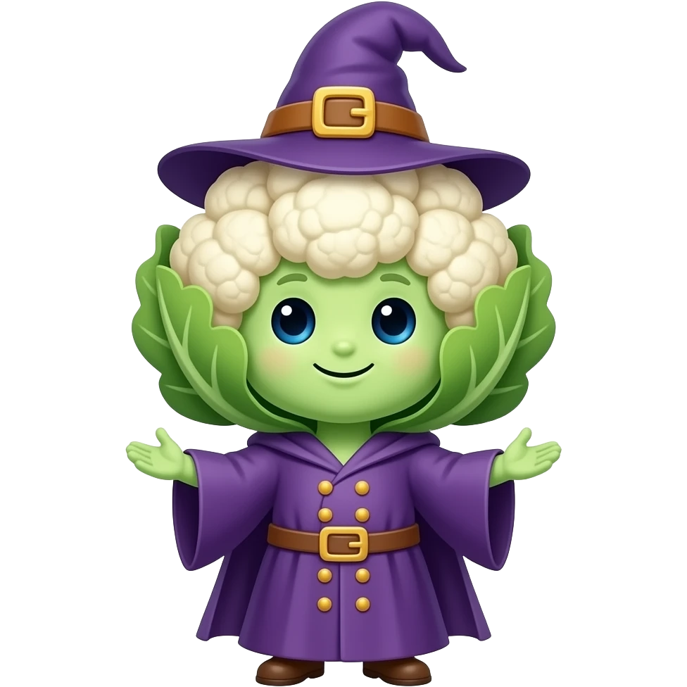 wizard costume cauiliflower emoji