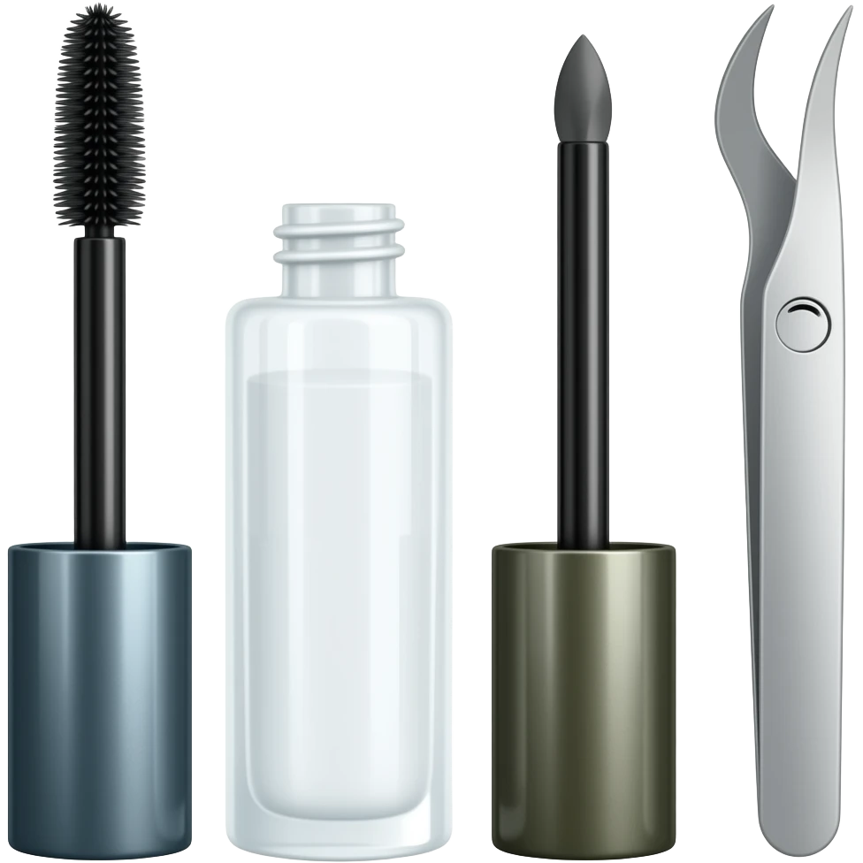 Lash glue and lash tweezer emoji