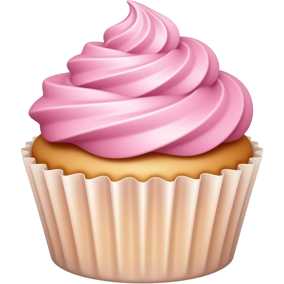 Cupcake with pink icing emoji