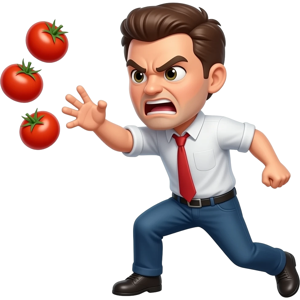 Angry throw tomatoes emoji