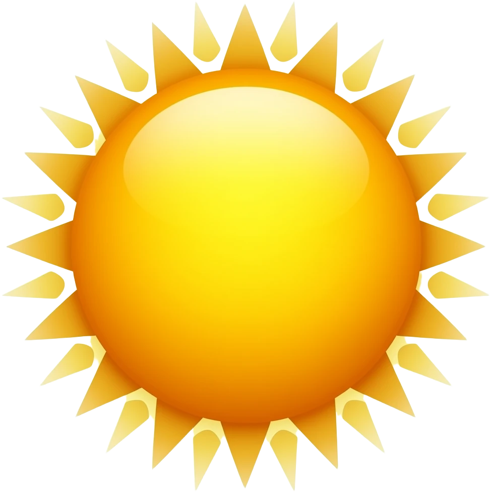 солнце реалистичное emoji