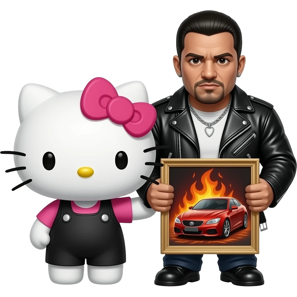 hello kitty with hellcat thug emoji